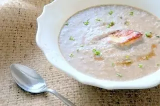 Velouté de lentilles, foie gras mi-cuit